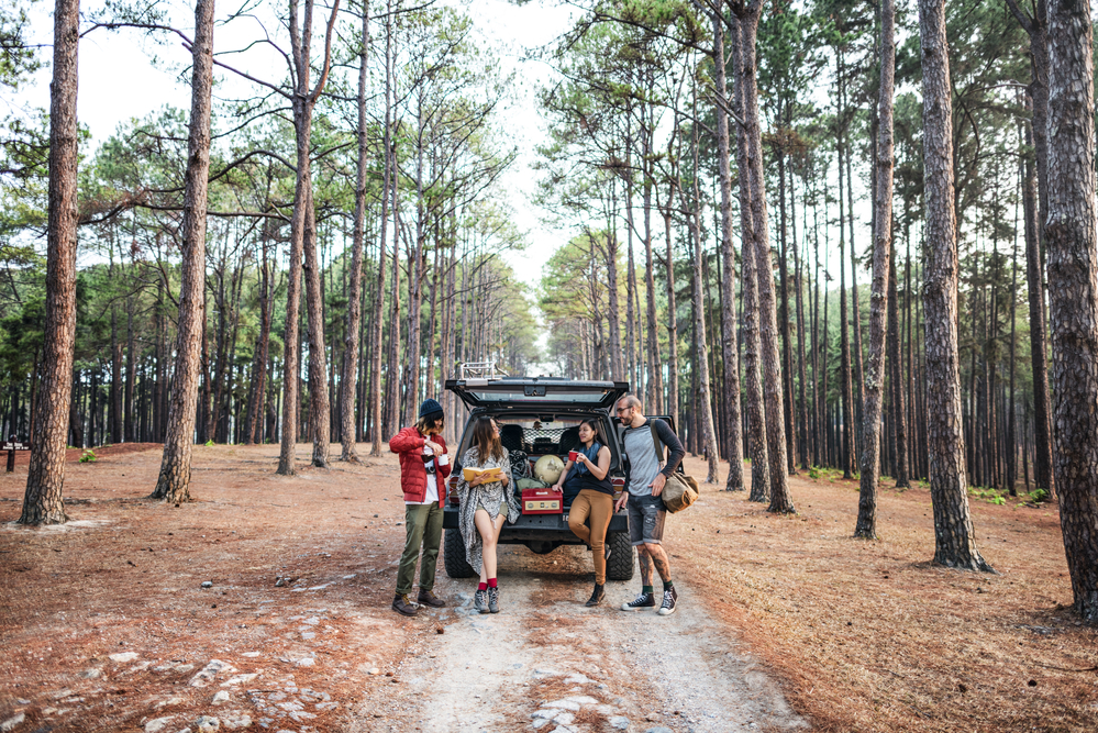 People Friendship Hangout Traveling Destination Camping Concept