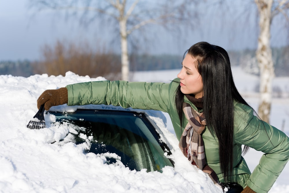 Cleaning car winter